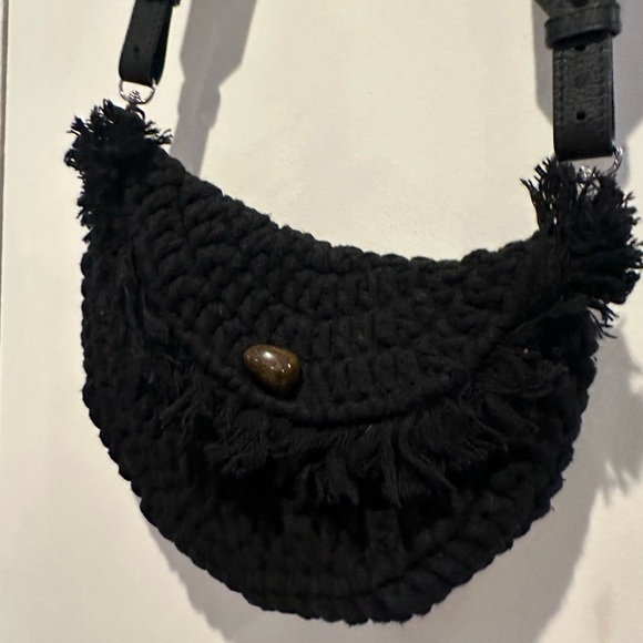 NWOT Free People Macrame Moon Crossbody / has small flaw - Picture 4 of 15